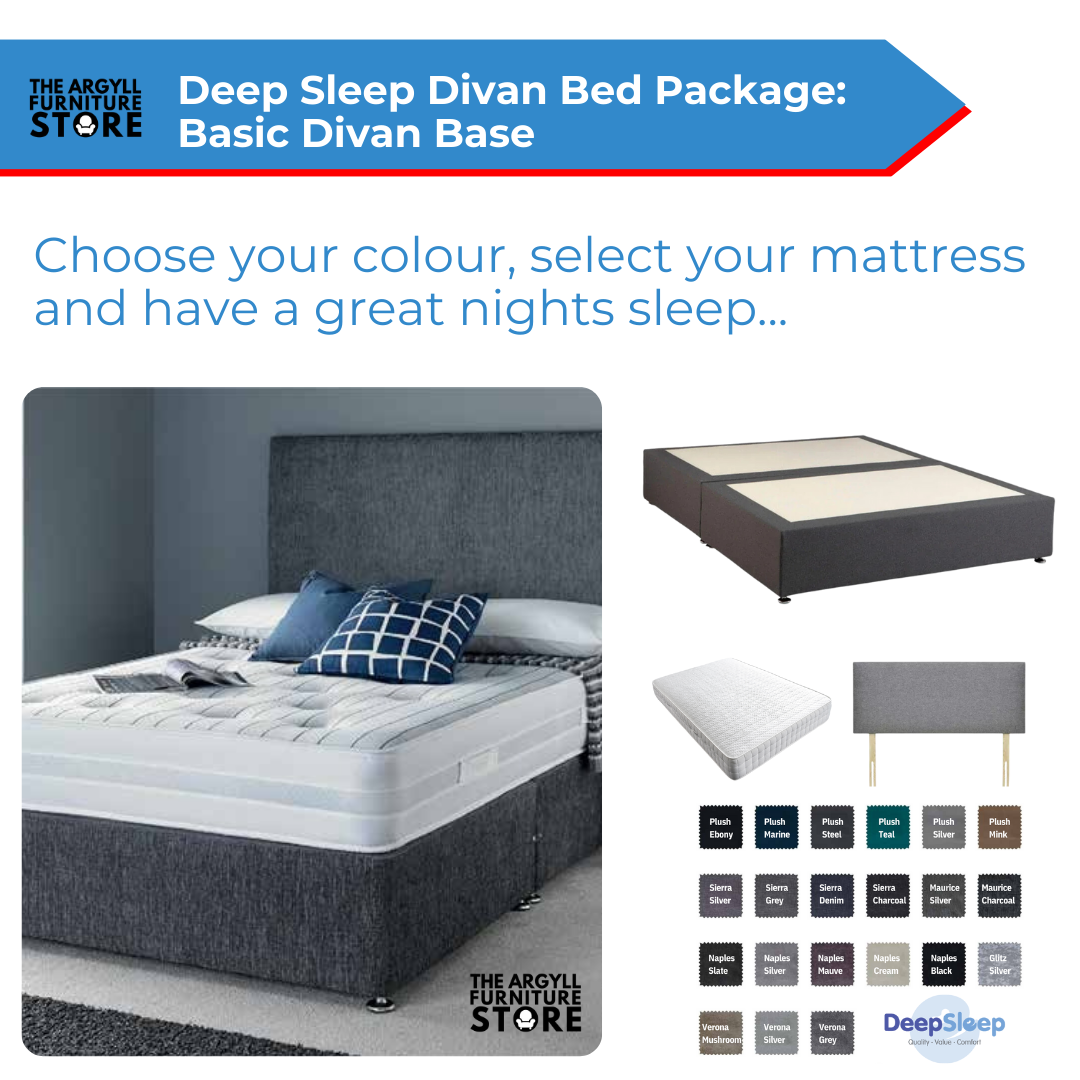 Ultimate Divan Bed Base + Headboard + Mattress Package