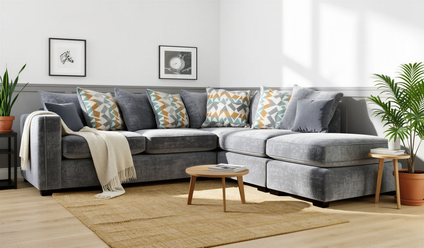 Ariya Jumbo Chaise Corner Sofa