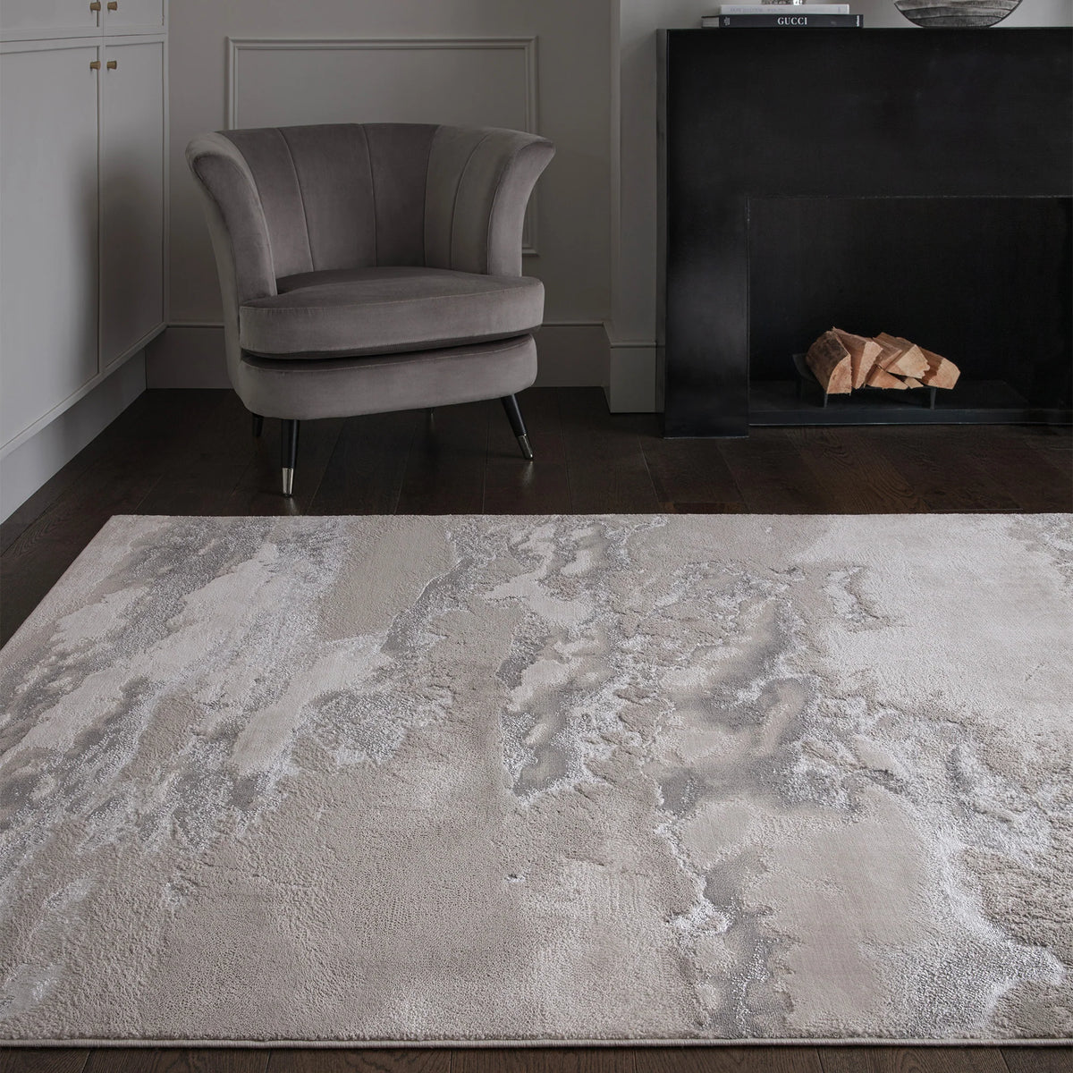 Aurora Cloud Metalic Rug