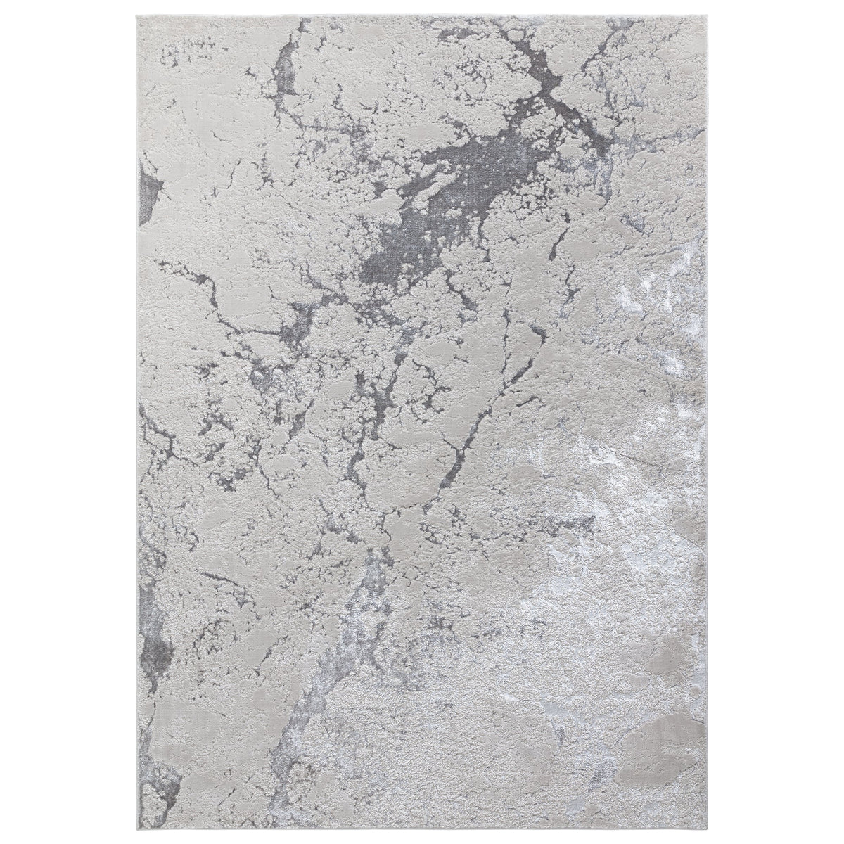 Aurora Solar Metallic Silver Rug