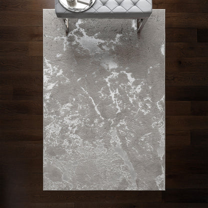 Aurora Solar Metallic Silver Rug