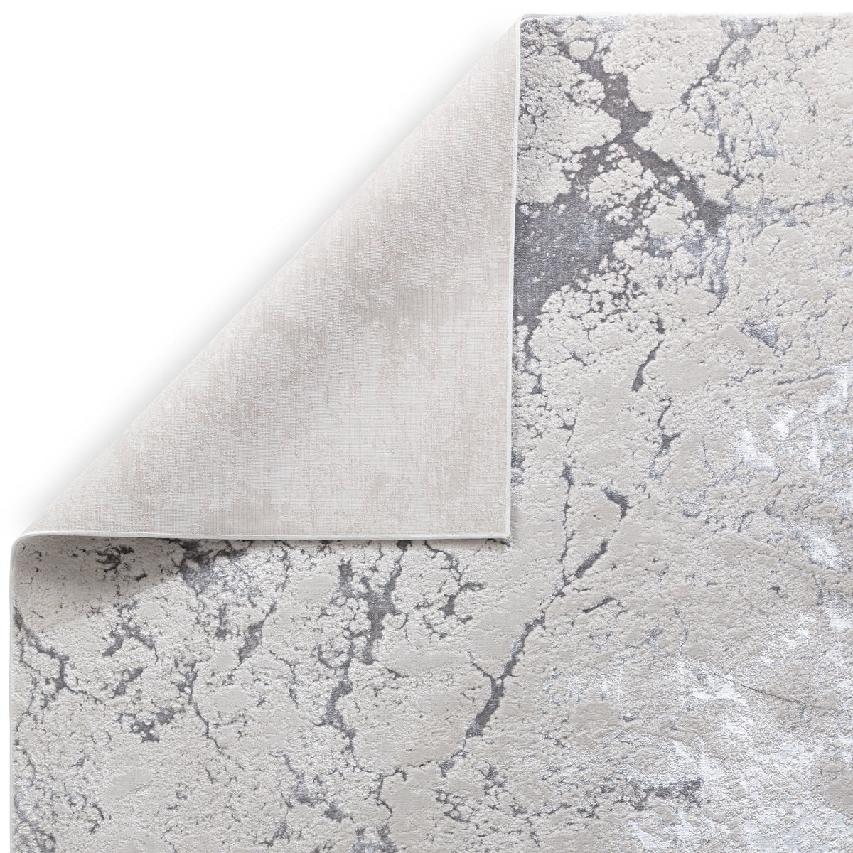 Aurora Solar Metallic Silver Rug