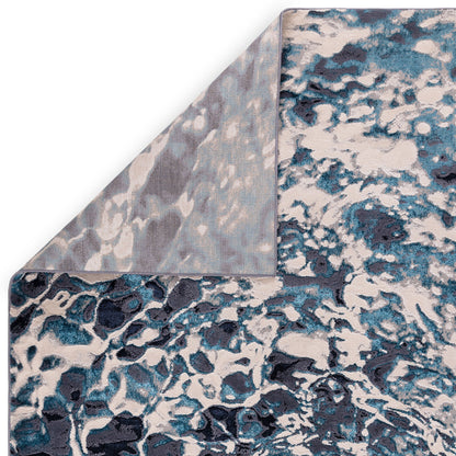 Aurora Foam Metalic Blue Rug