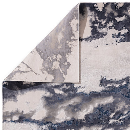 Aurora Storm Metallic Blue Rug
