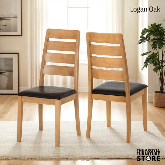 Logan Oak Varnish Dining Chair (box of 2)