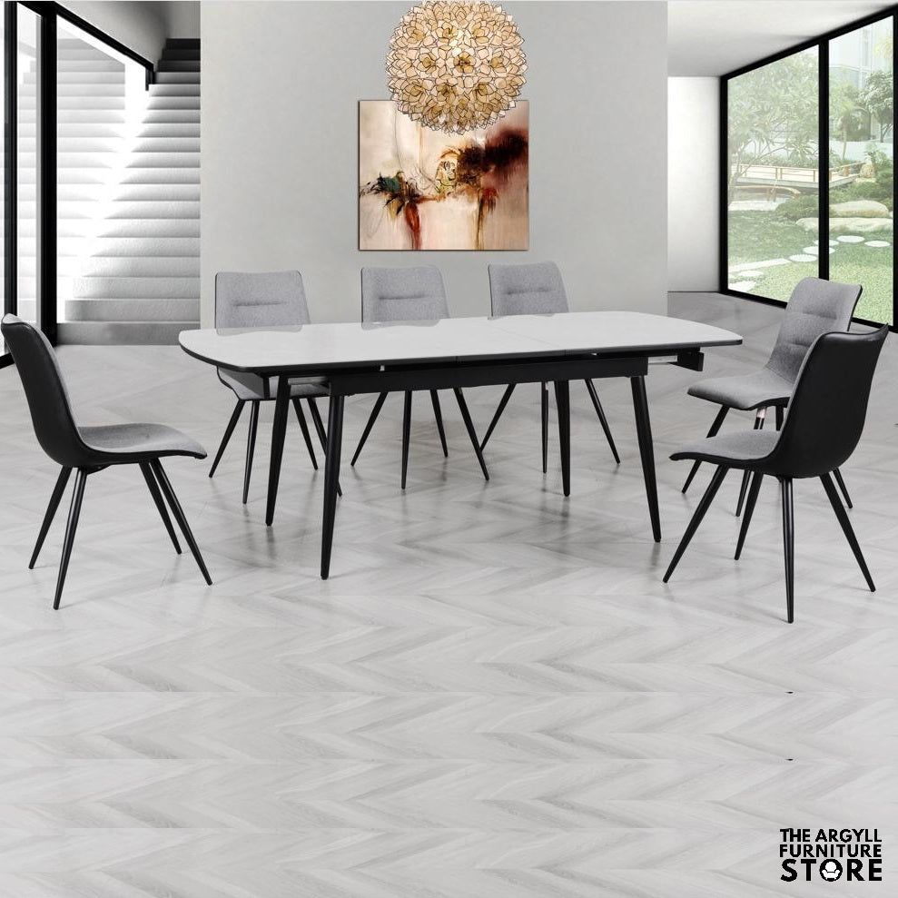 Cassino 160cm Automatic Extension Dining Set Grey