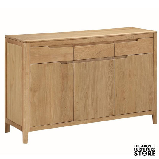 Dunmore Oak 3 Door Sideboard
