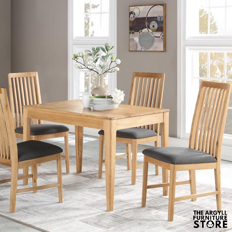Dunmore Oak 120cm Dining Set (4 Chairs)