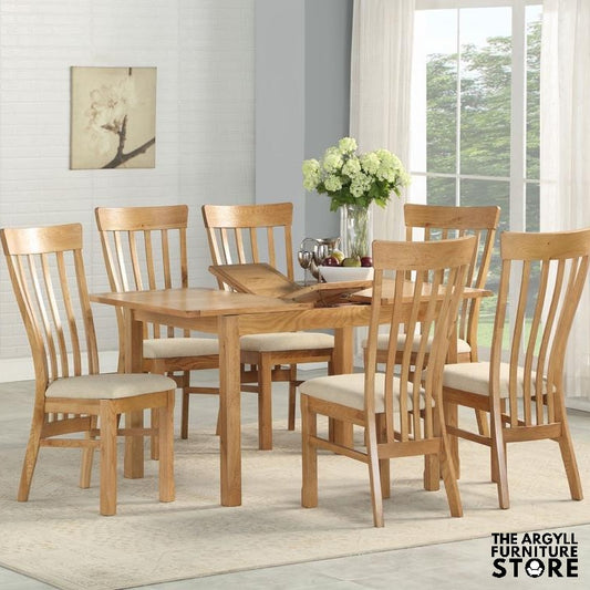 Kilmore Oak 4 X 2.5 Extension Dining Set (4 Chairs)