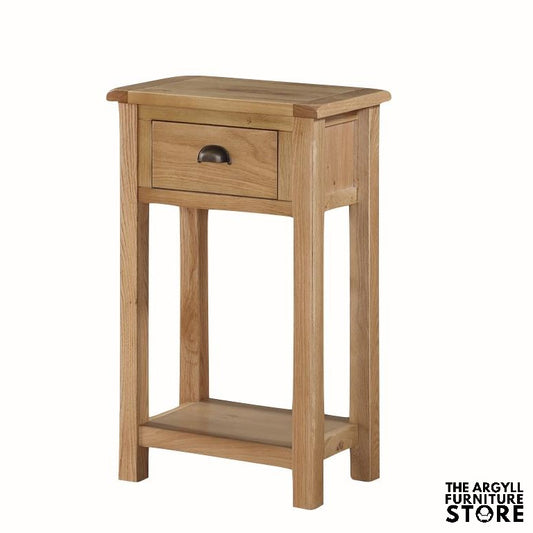 Kilmore Oak Hall Table With 1 Drawer