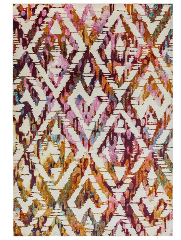 Amelie Diamond Flatweave Multi Colour Rug