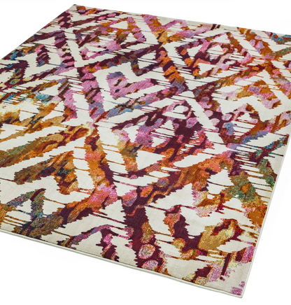 Amelie Diamond Flatweave Multi Colour Rug