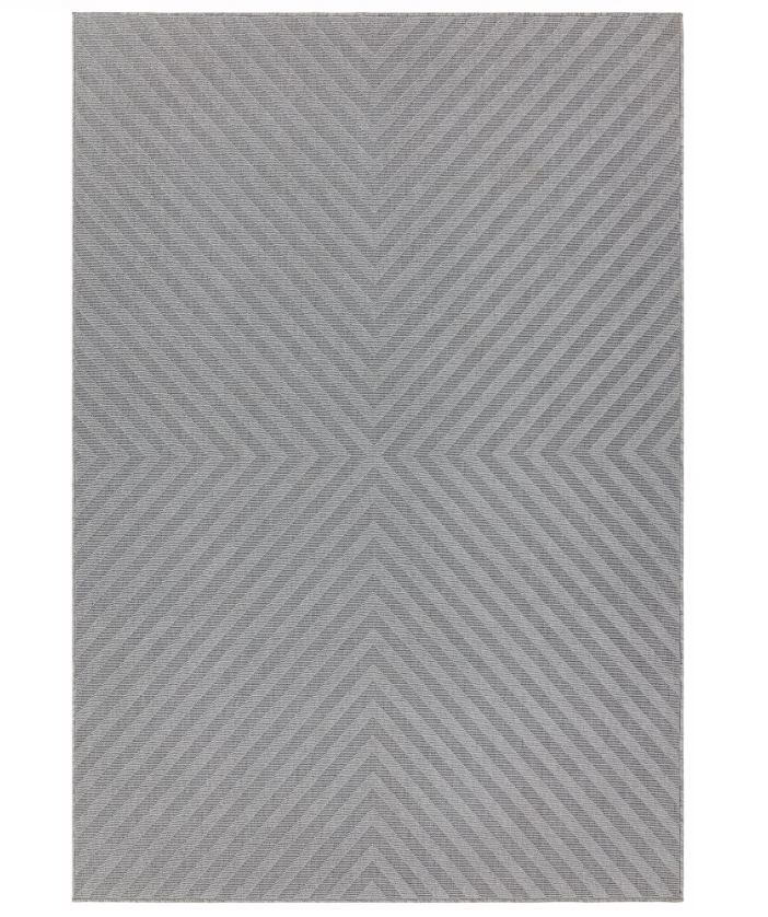 Antibes Light Grey Arrow Indoor/Outdoor Rug AN07