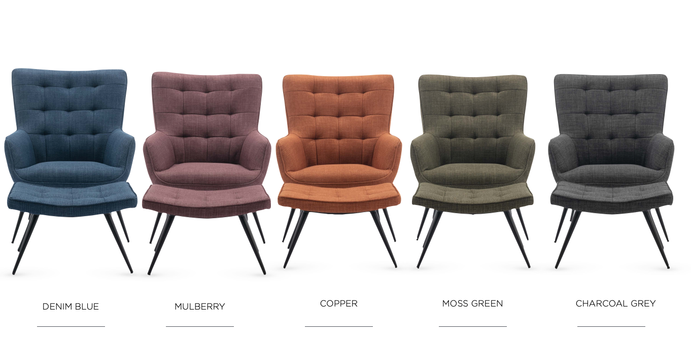 Katelyn Accent Chair with Stool