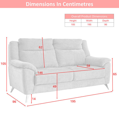 Monroe 3 Seater Electric Recliner
