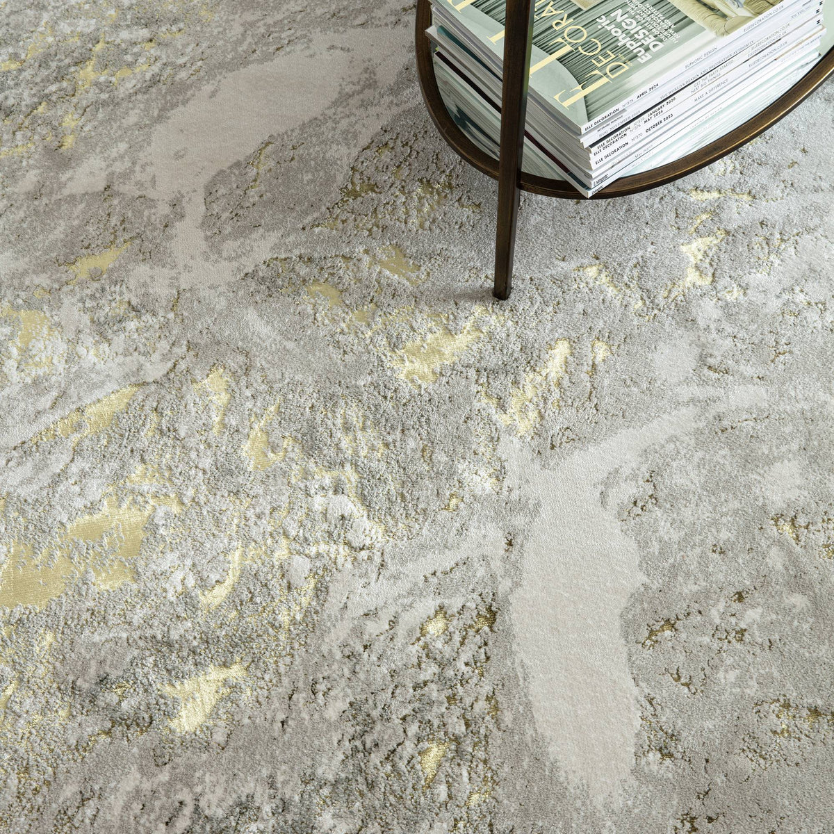 Aurora Lustre Metallic Gold Rug