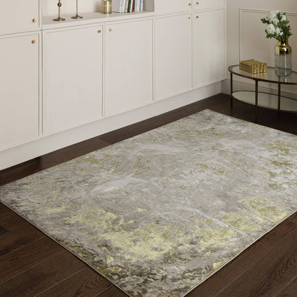 Aurora Lustre Metallic Gold Rug