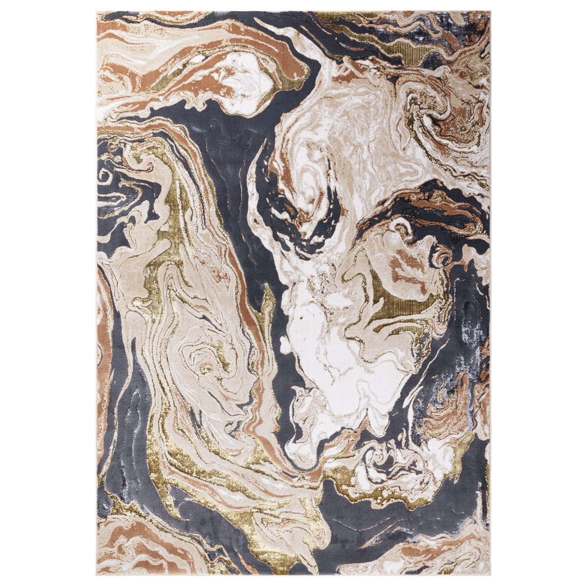 Aurora Marble Metallic Gold Rug
