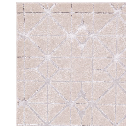 Aurora Lattice Metallic Silver Rug