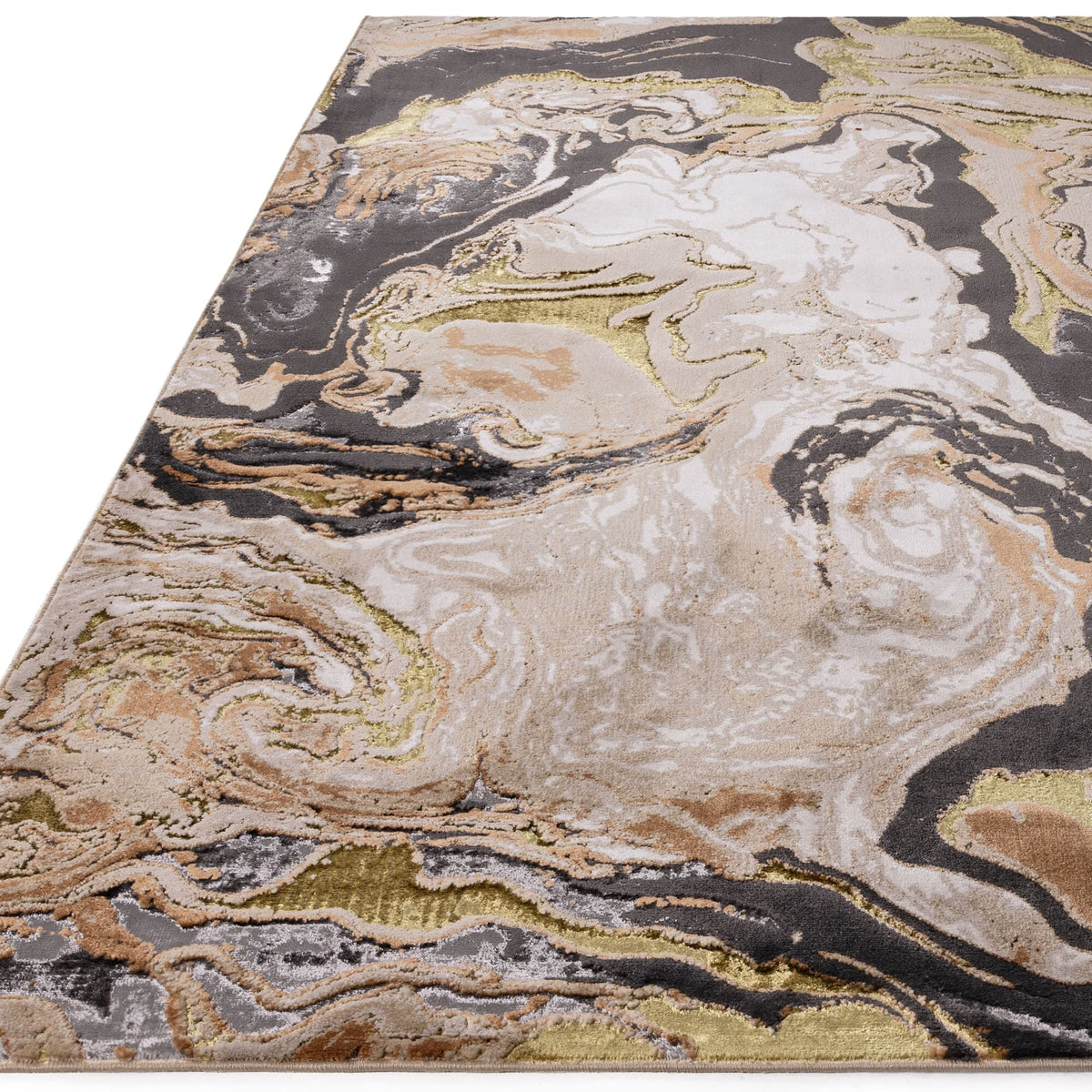 Aurora Marble Metallic Gold Rug