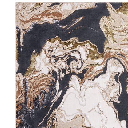 Aurora Marble Metallic Gold Rug