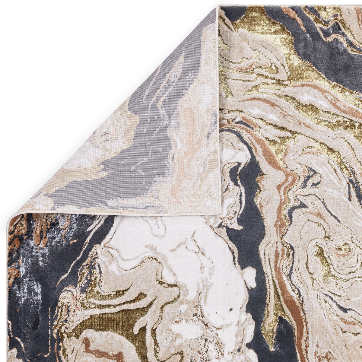Aurora Marble Metallic Gold Rug