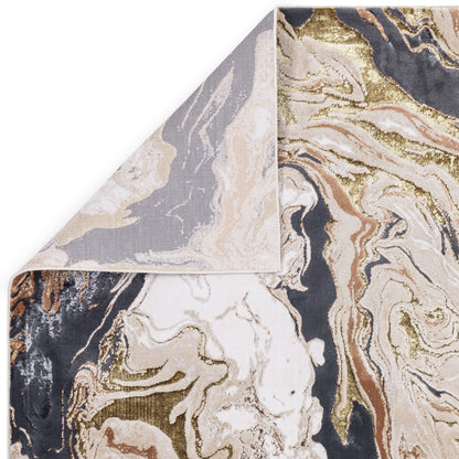 Aurora Marble Metallic Gold Rug