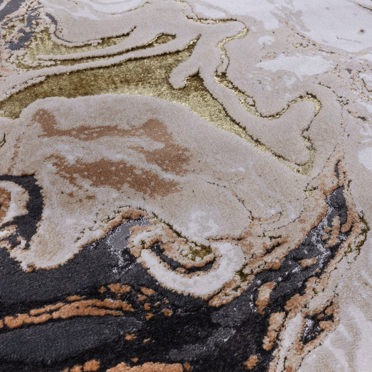 Aurora Marble Metallic Gold Rug
